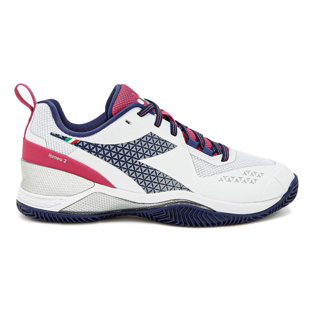 Женские теннисные кроссовки Diadora Blueshield Torneo 2 Women - White, Pink