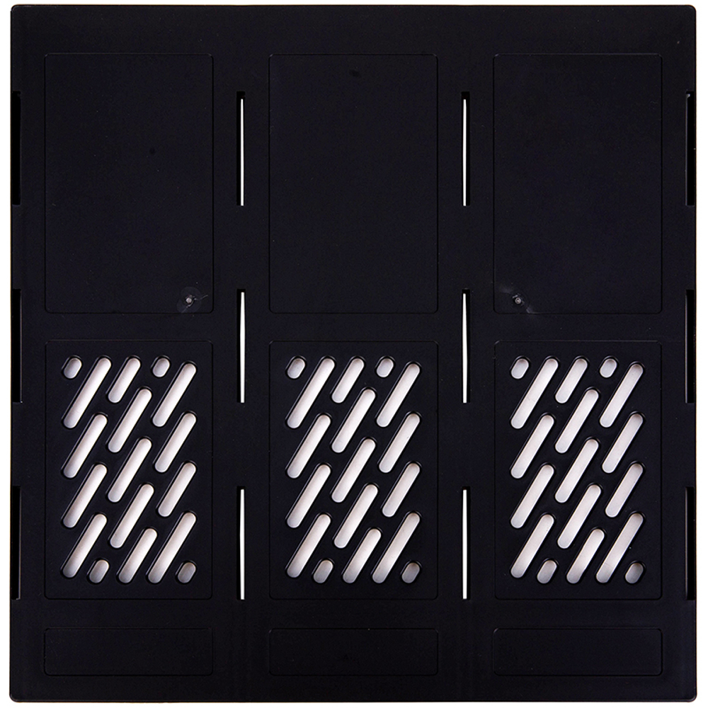 Лоток вертикальный DELI, 3 отделения, чёрный