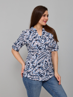 Блузка БЛ-122/индиго-этника