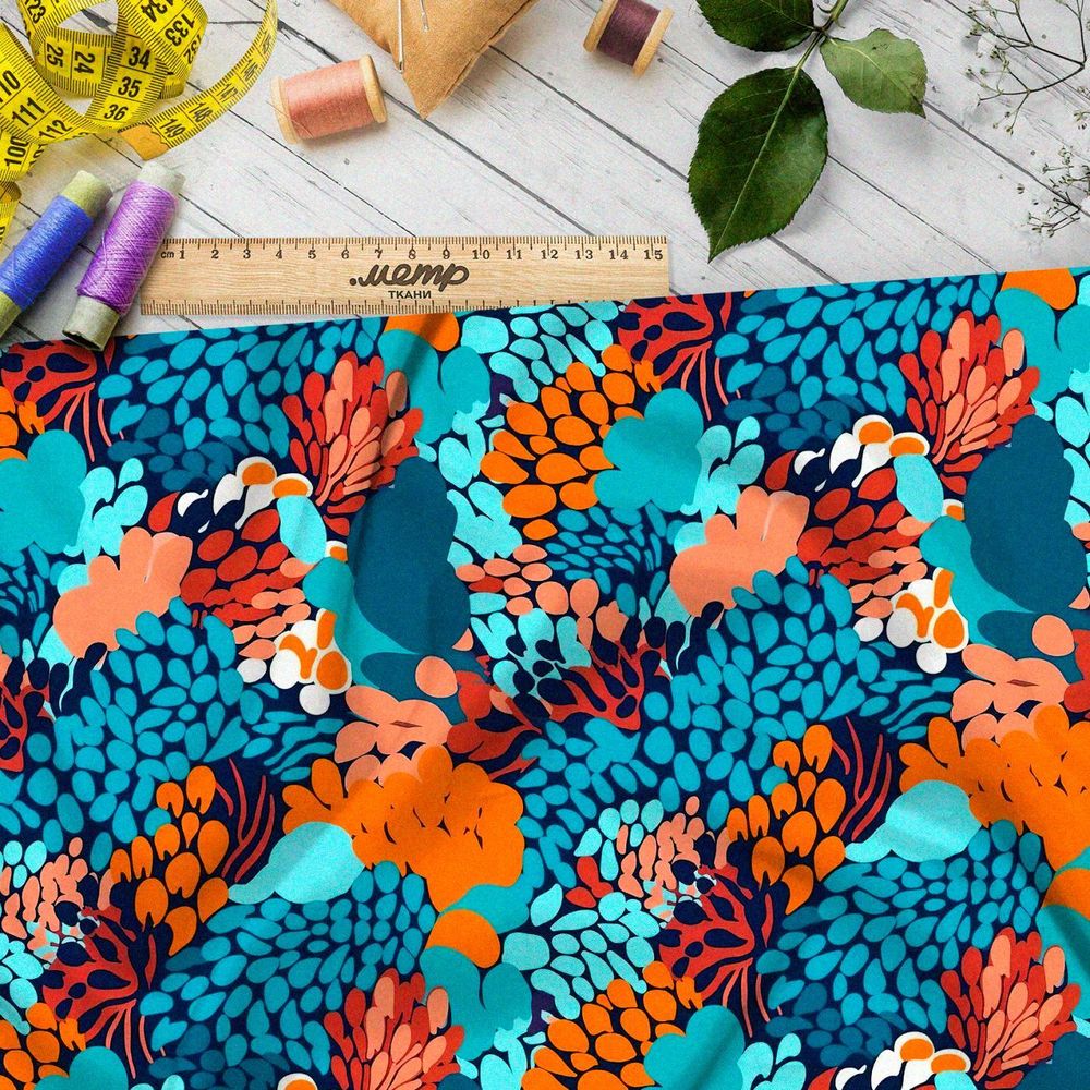 Ткань премиум габардин абстрактное сотворение