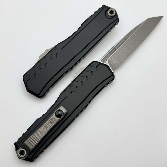 Нож фронтальный, автоматический Microtech Cypher II S/E Apocalyptic Standard - сталь М390МК, рукоять алюминий