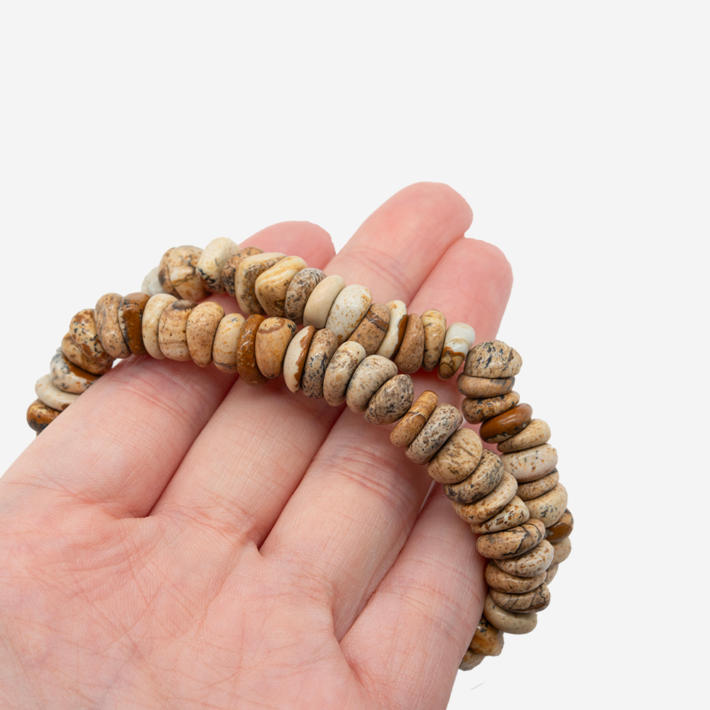 Известняк окварцованный (пейзажная яшма) натуральный, 7-15мм, чипсы