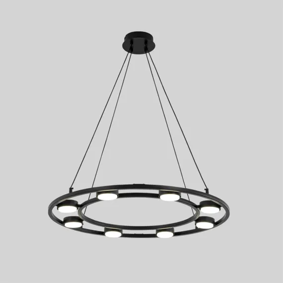 8340/8 MODERNI LN26 254 черный, металл Люстра подвесная LED GX53 8*7W 220V TORINA