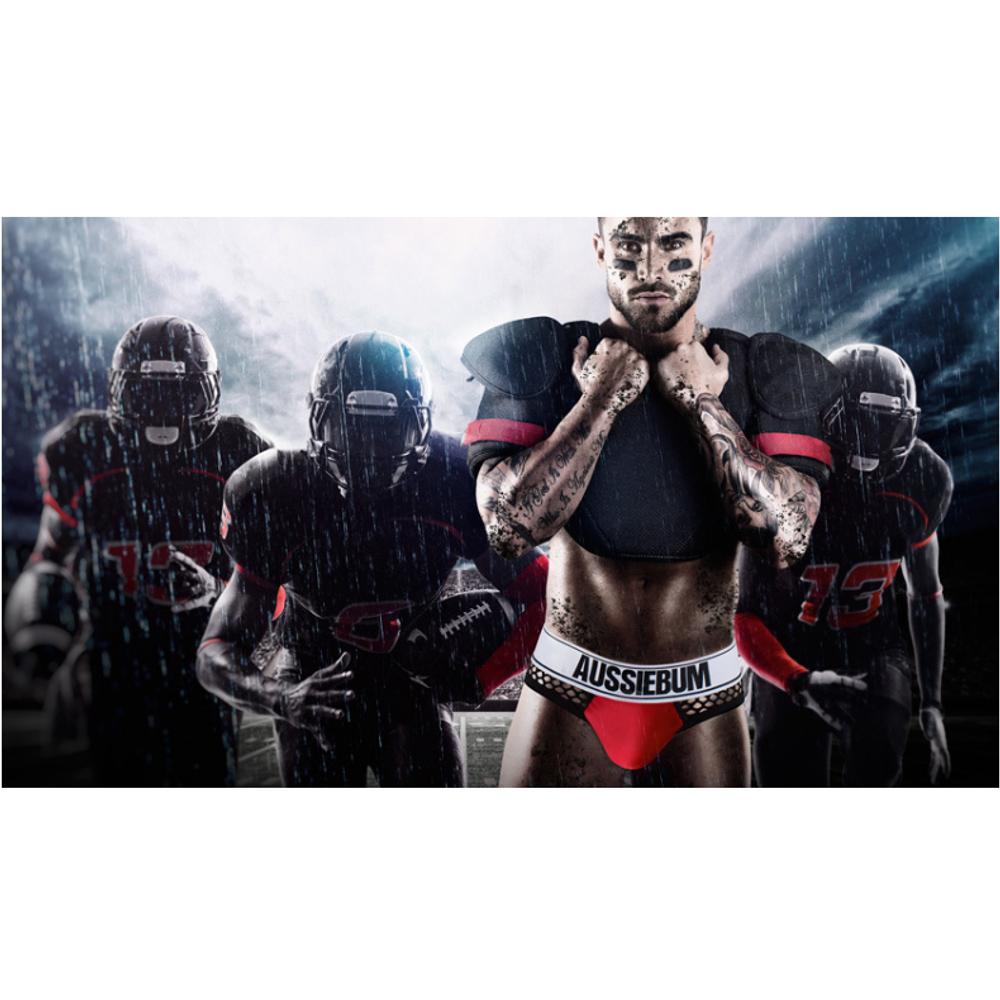 Мужские трусы брифы в сетку Aussiebum Mesh Sport Brief Red