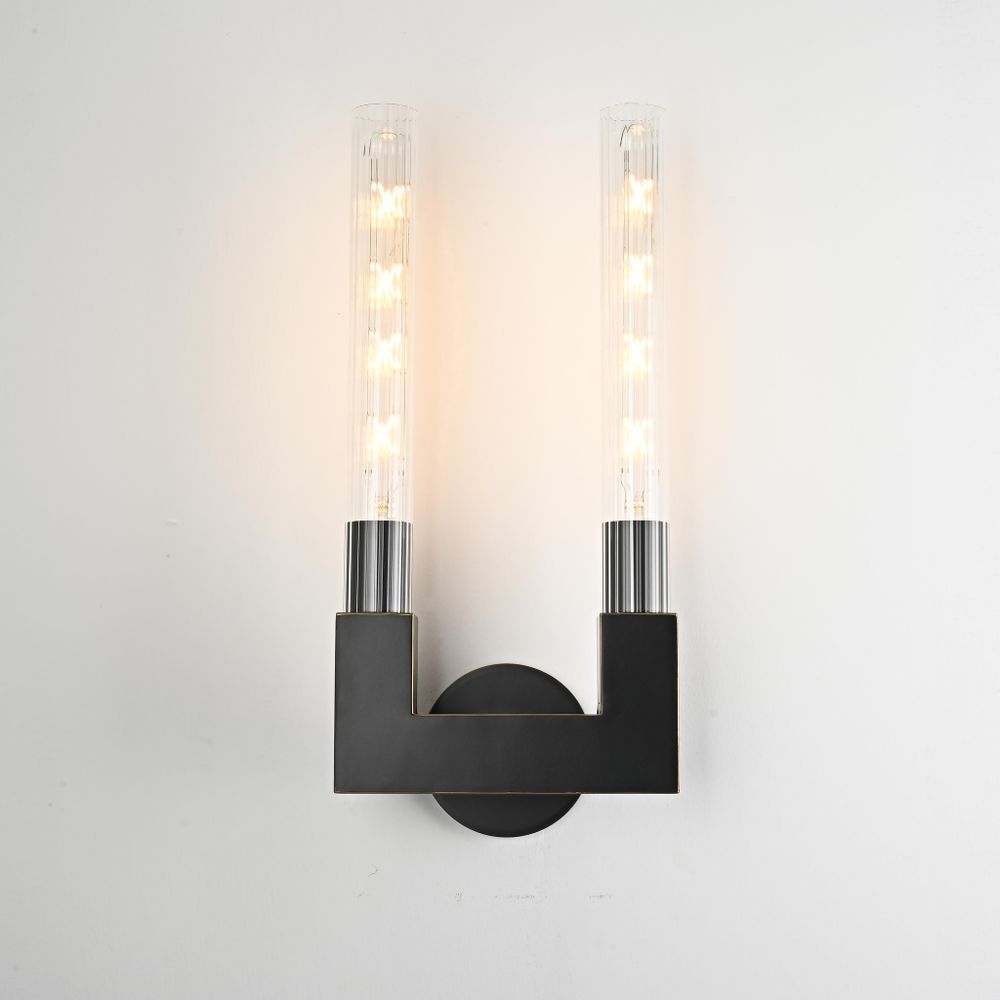 Бра Canelle Wall Lamp Double Sconces Black By Imperiumloft
