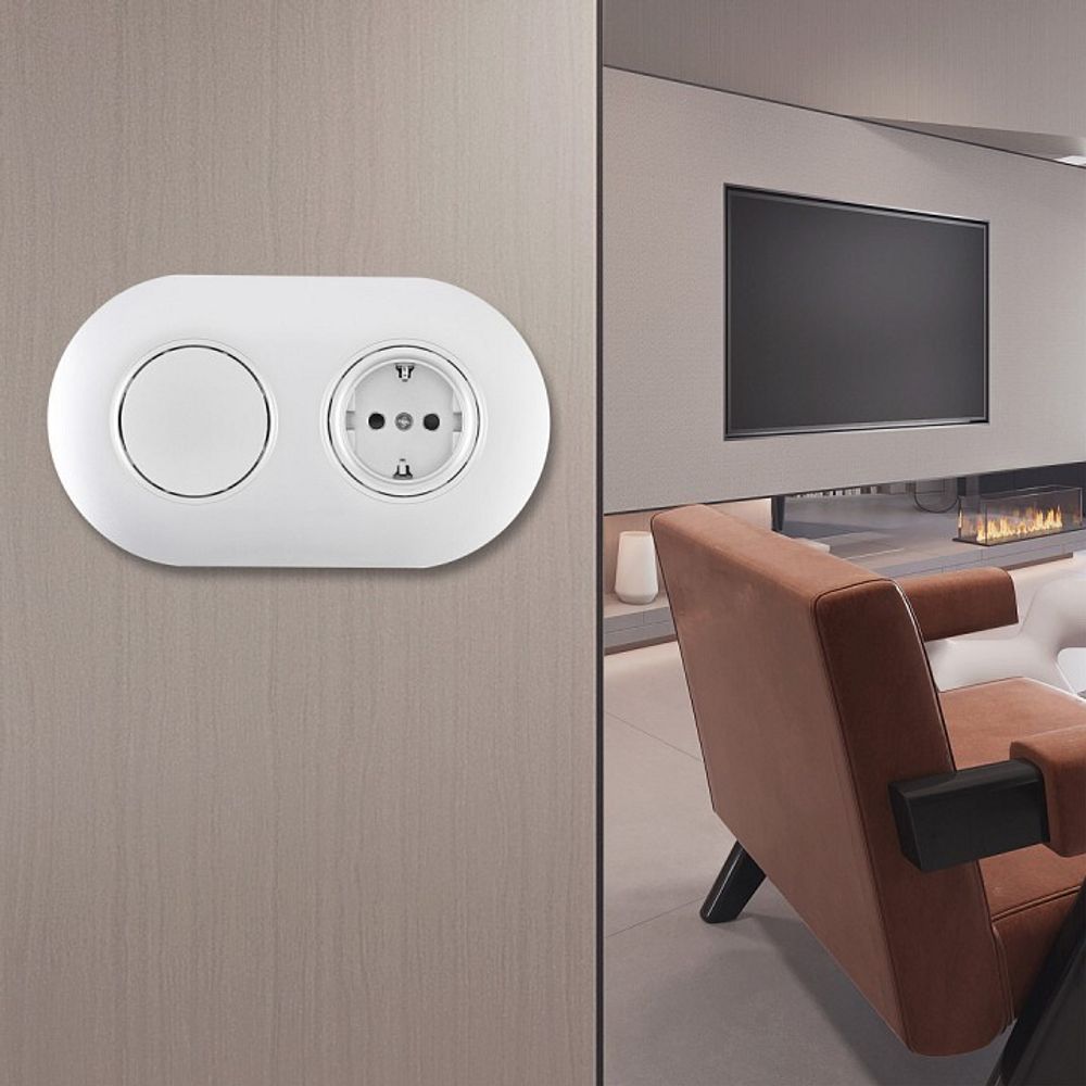 Блок с выключателями одноклавишными влагозащищенными Arte Milano SET08-2 SET08-2-40-1-30-1 white