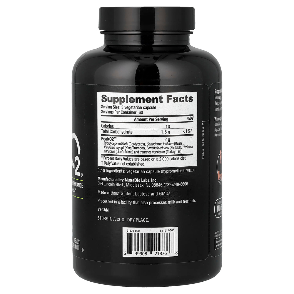NutraBio, Peak O2`` 180 капсул