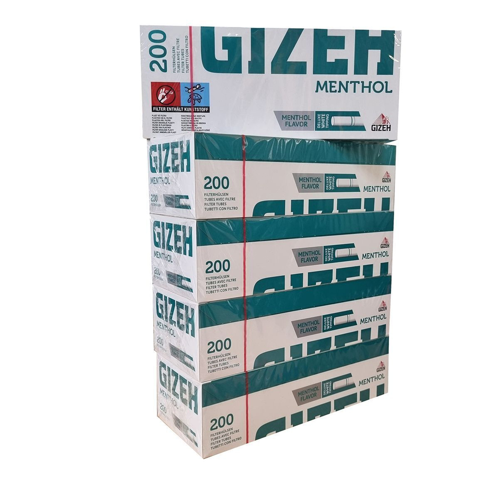 Комплект гильзы для сигарет "Gizeh" Menthol Tip KS 5х200шт.