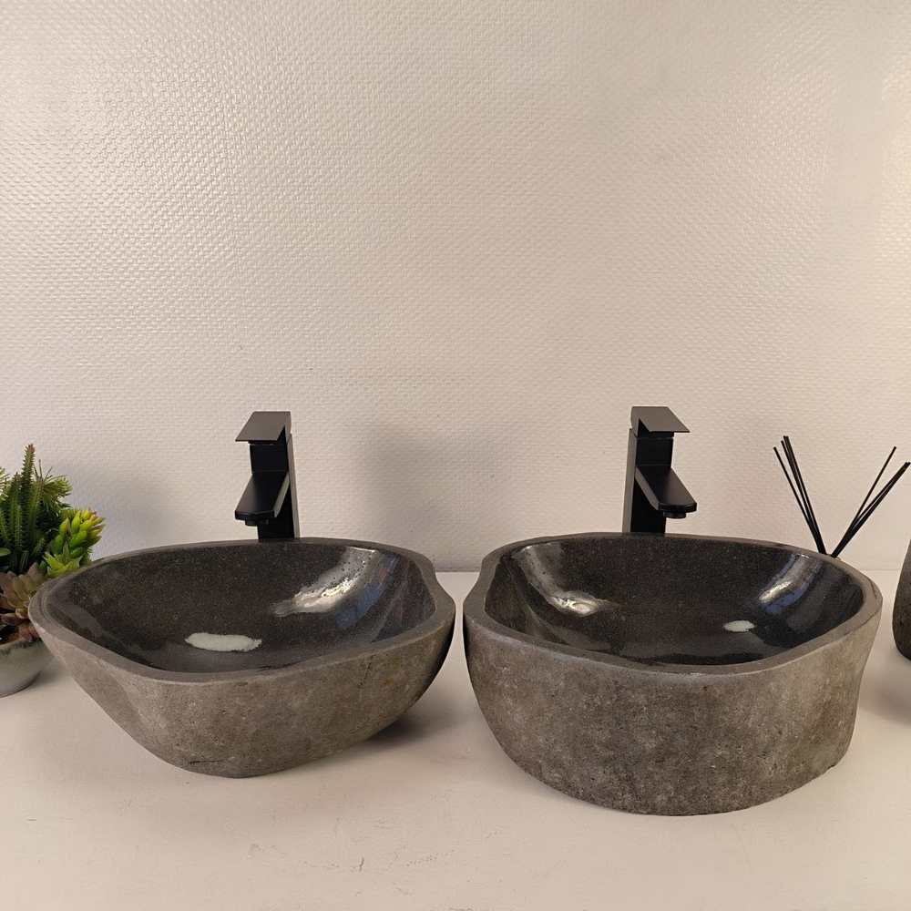 Раковина из речного камня ПАРА! RS-65474 43*29*15 0865