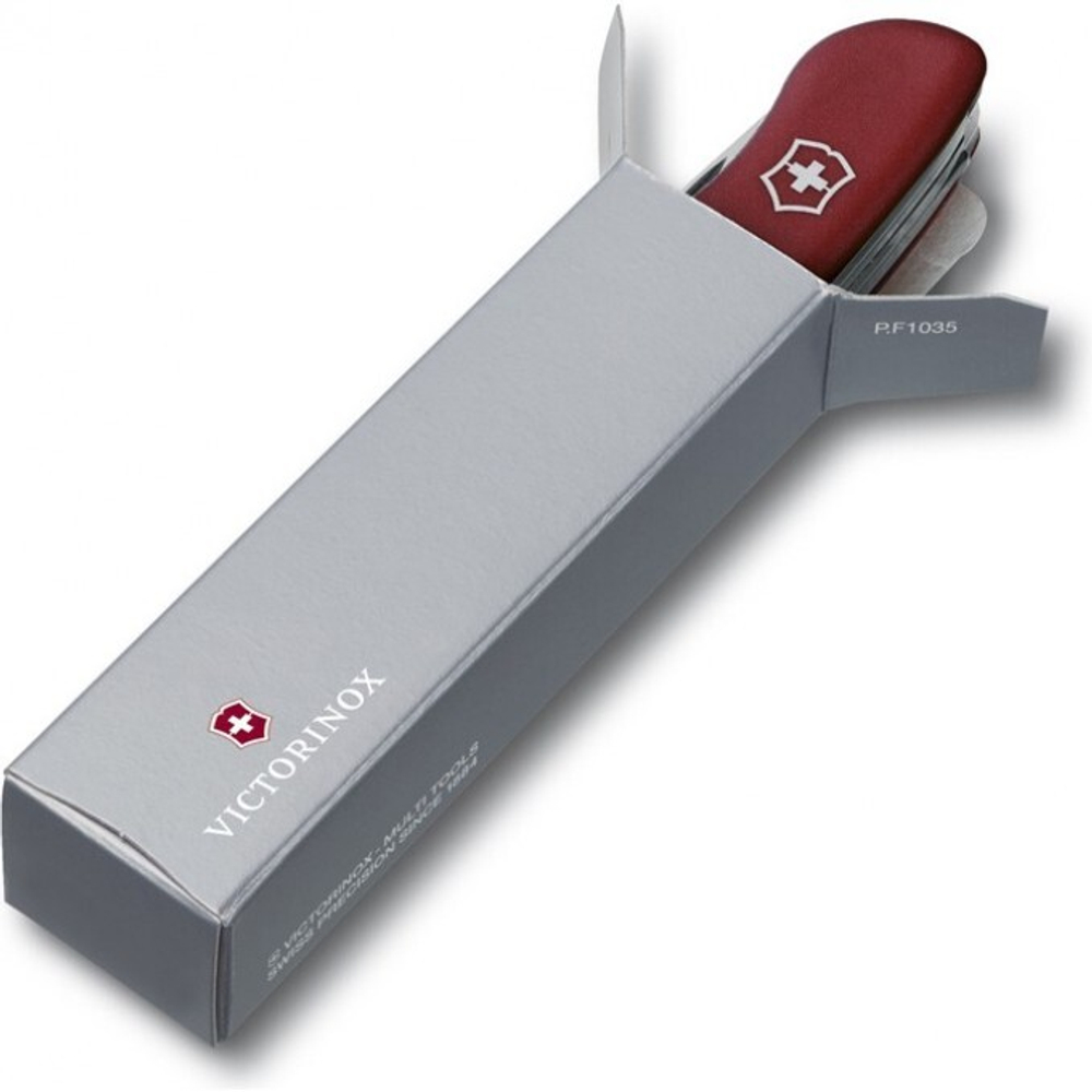 Нож Victorinox Hunter, 111 мм, 12 функций, с фиксатором лезвия, красный