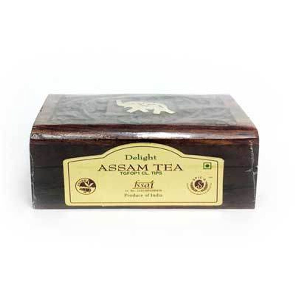 Чай черный Bharat Bazaar Assam в деревянной коробке 50 г