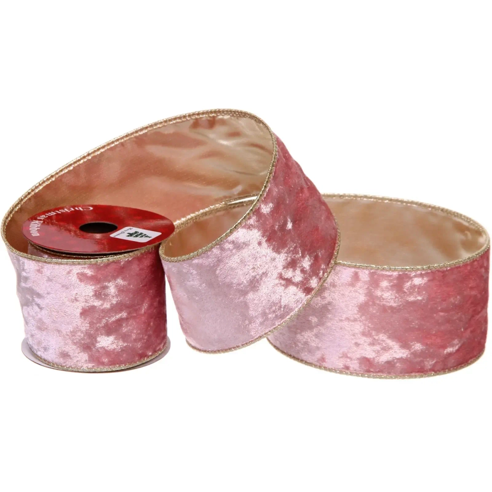 Лента для декорирования «Мгновение» 6,3 см, 2,7 м, Нежно-розовый