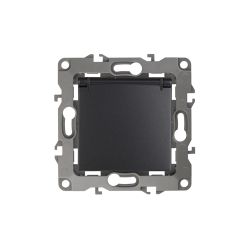 12-2103-05 ЭРА Розетка 2P+E Schuko со шторками с крышкой, 16A-250В, IP20, Эра12, антрацит | Эра 12 Антрацит