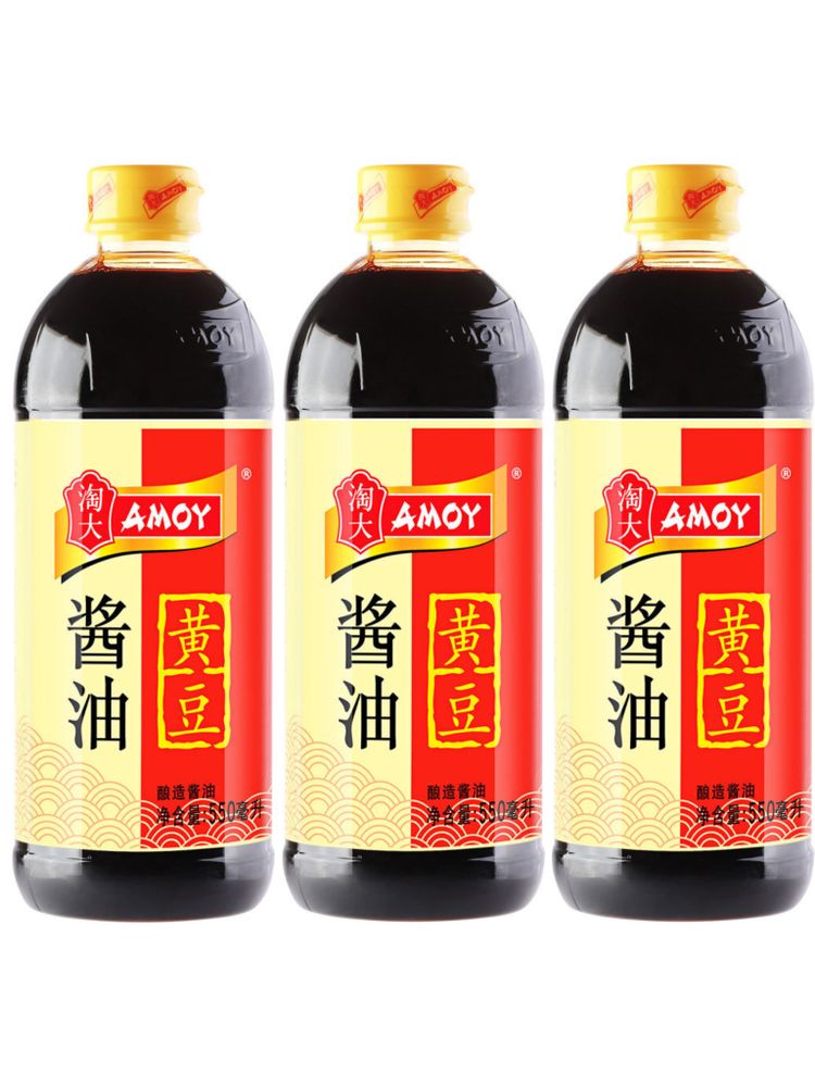 Соевый соус AMOY из жёлтых бобов 550 мл 3 шт