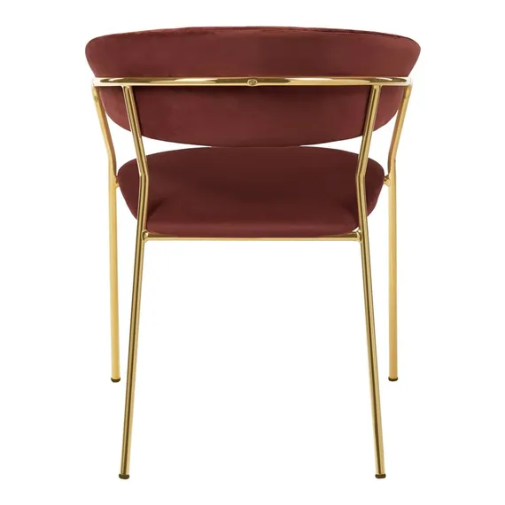 Стул Drixen терракотовый велюр с золотыми ножками 