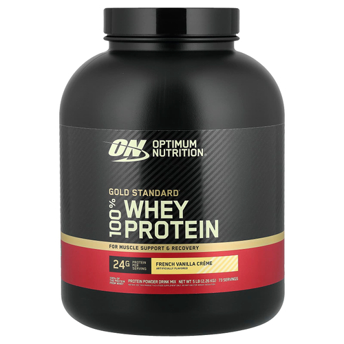 Optimum Nutrition, Gold Standard 100% Whey, сывороточный протеин, французский ванильный крем, 2,27 кг (5 фунтов)