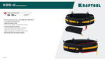 KRAFTOOL KBS-4 пояс монтажника, в комплекте: пояс монтажника и 3 сумки (38760-4)