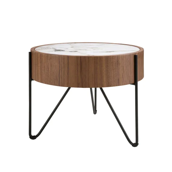 Журнальный столик Angel Cerda 2139 из ореха и керамики