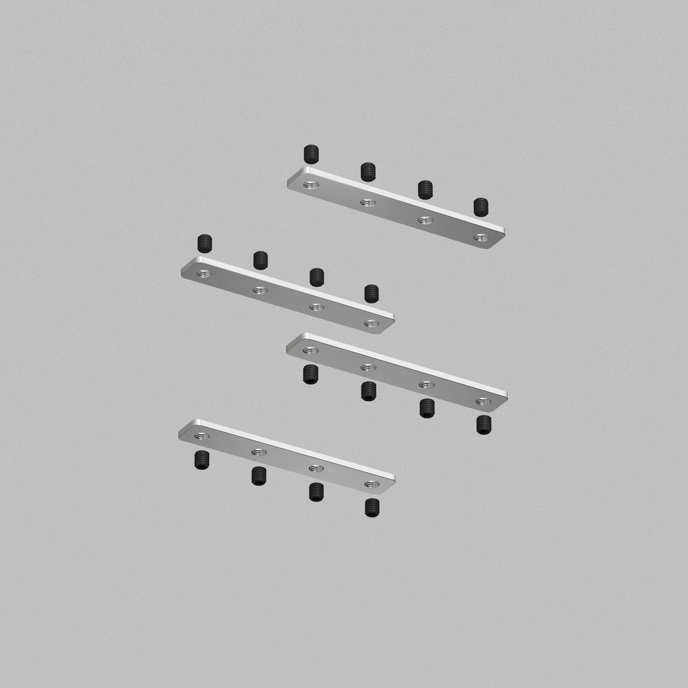 TR2018-AL Комплект прямых соединителей трека SLOTT, алюминий