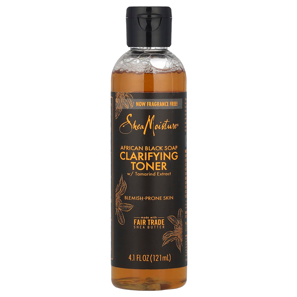 SheaMoisture, African Black Soap, очищающий тоник с экстрактом тамаринда и чайным маслом, 121 мл (4,1 жидк. унц.)