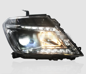 Передние фары Ниссан Патрол Y62 V3 type [Биксеноновая линза HELLA 5, комплект Л+П, бегущий поворотник]