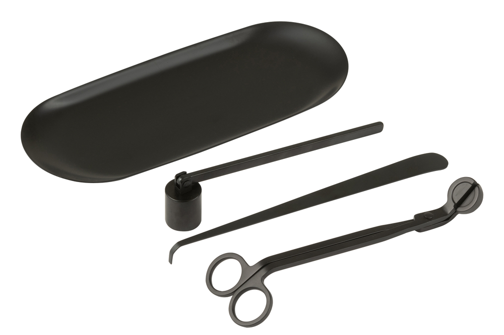 Набор для свечей "Снуфер" черный 25x11,5x4,3см Металл