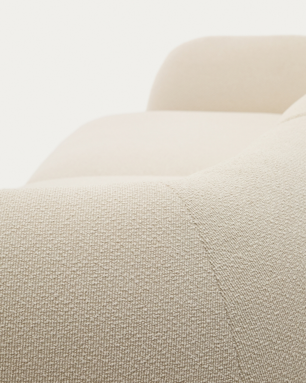 Модульный диван Martina 3-местный с правым шезлонгом, цвет экрю, 287 см