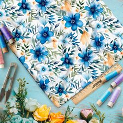 Ткань Ниагара Софт яркие луговые цветы