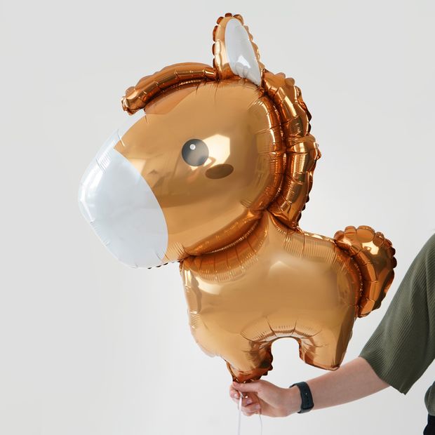 F Шар фигура (34''/86 см) Маленькая лошадка Коричневый (БГ-30)