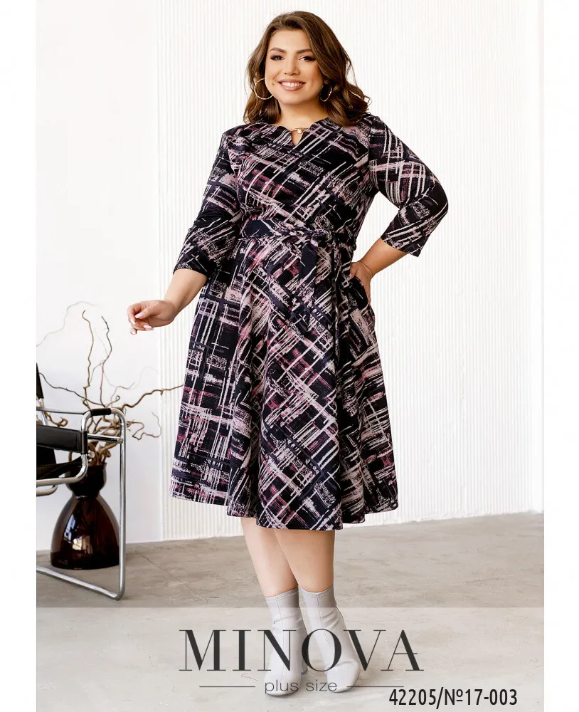 Платье 17-003-фиолетово-синий Minova