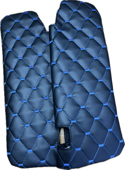 Чехлы на козырьки ЛАДА Ларгус, РЕНО Логан, Дастер, Сандеро (синяя нить Рубин)