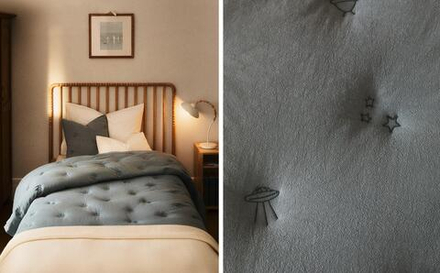 Zara Home покрывало детское из хлопка, синий · 4680/005