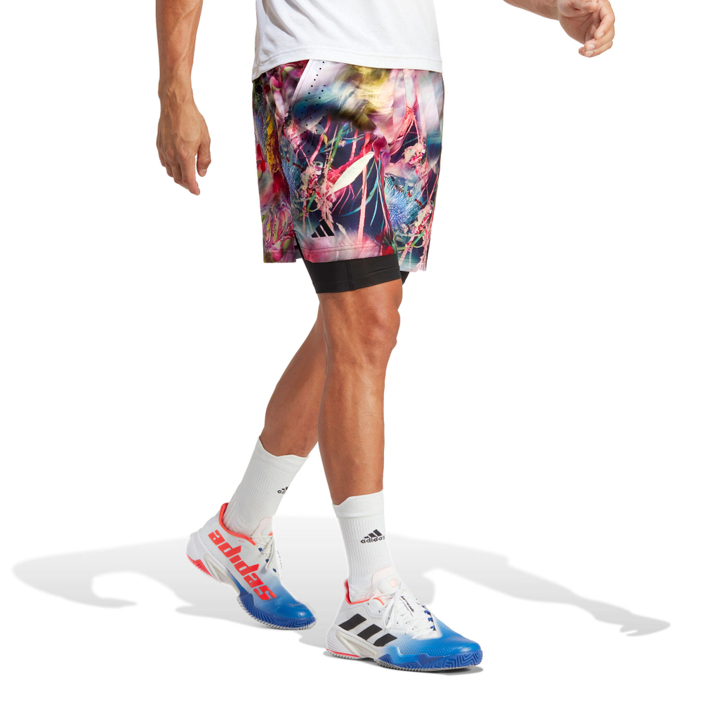 Мужские теннисные шорты adidas Melbourne Ergo Graphic Shorts Men - Multicoloured