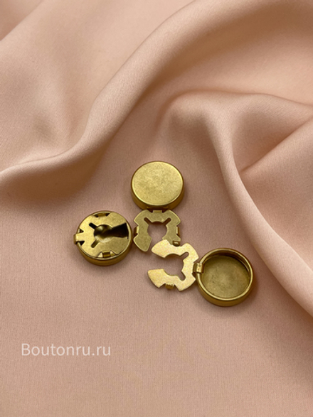 Накладки на пуговицы матовое золото (клипсы)