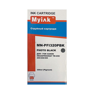 Картридж MyInk, аналог CANON PFI-320BK для TM-200/205/300/305 Black (300ml, Pigment)