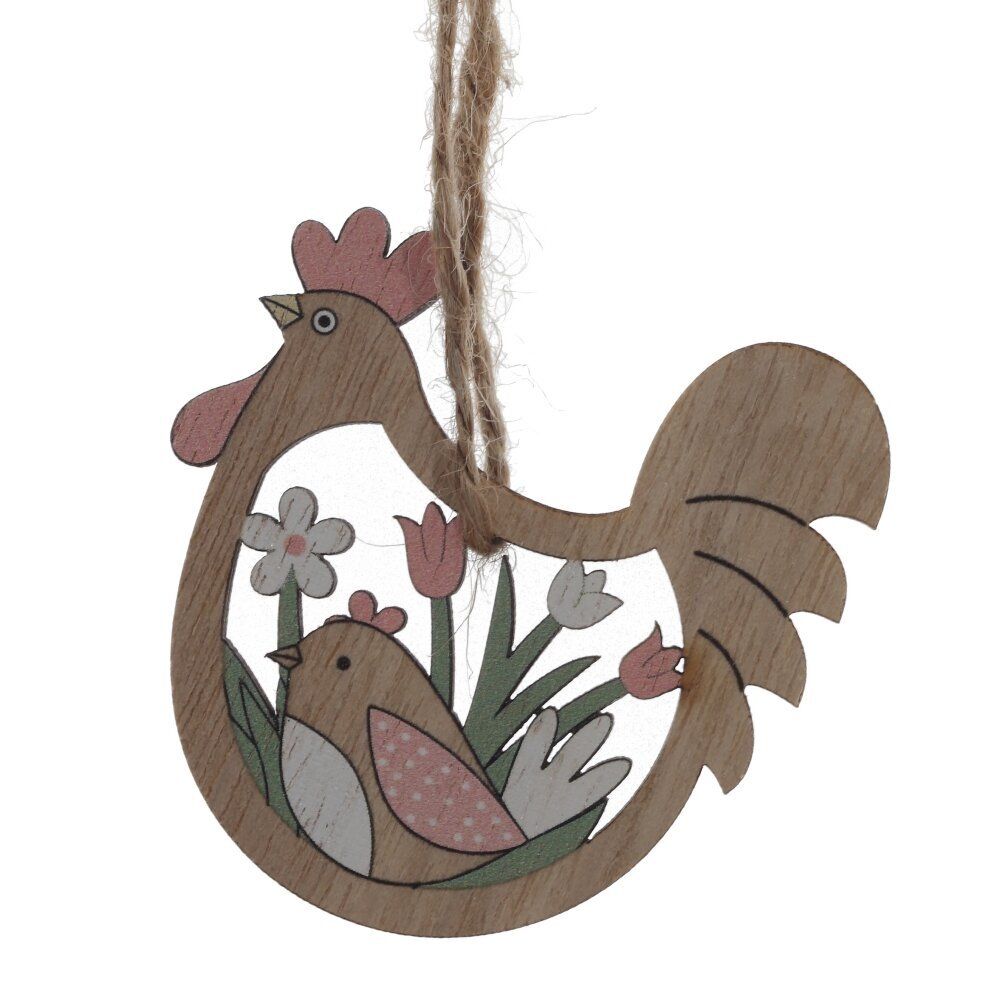 GAEM Набор из 8-ми изделий декоративных подвесных "Курица/Петух" (6*05*6), L12,5 W12,5 H1,5 см