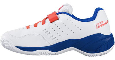 детские Кроссовки теннисные Babolat Pulsion All Court Kid - white/dazzling blue