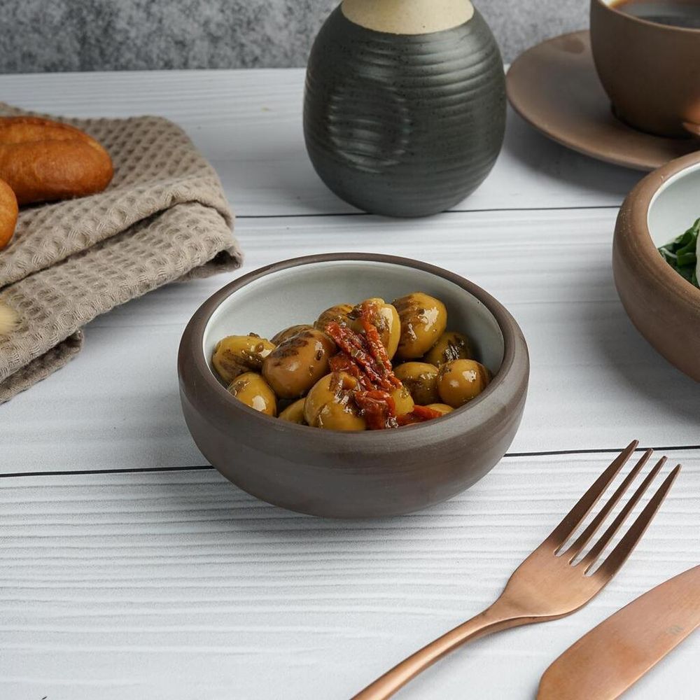 Салатник 200 мл d 11 cм h4 cм White Matt New Brown Taiga P.L. [6]