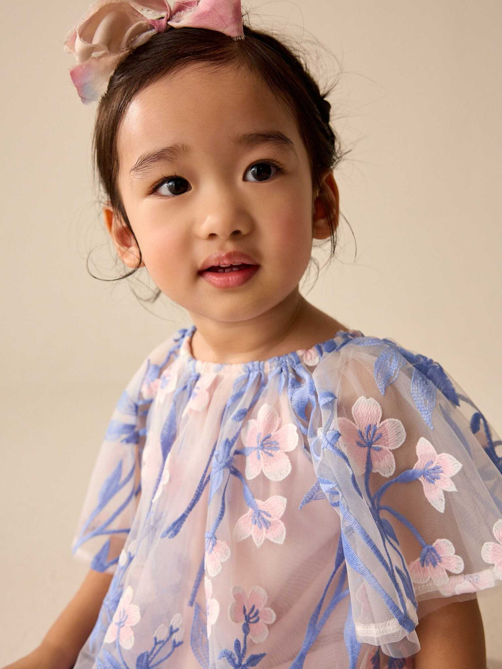 Платье для девочки Next AK0-003, Розовый, Голубой