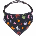 Ошейник с банданой для кошек и собак мелких пород «Стильный БРО», принт лапки, рS, 18,5*12,5см (лейбл)