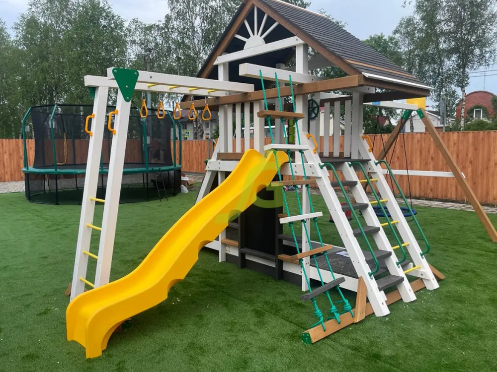 Детская площадка IgraGrad Крепость Фани с рукоходом (Дерево) мод.2