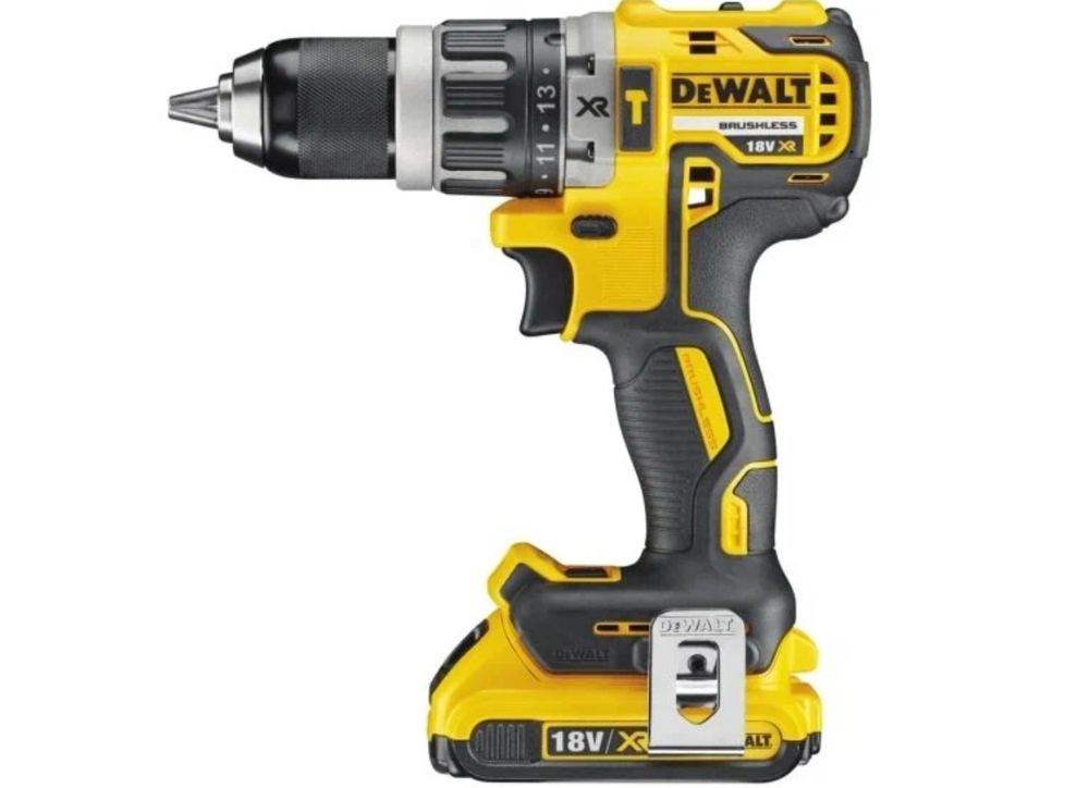Бесщеточная ударная дрель-шуруповерт DeWalt DCD796D2, 18В, быстрозажимной патрон, 2Ач, 2 аккумулятора