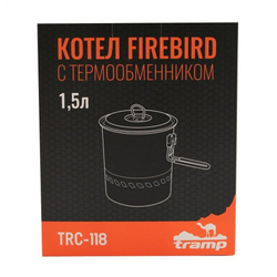 Котелок с теплообменником firebird 1.5 л Tramp TRC-118