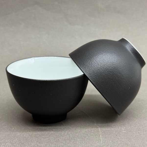 Чашка черная, фарфор, 60мл