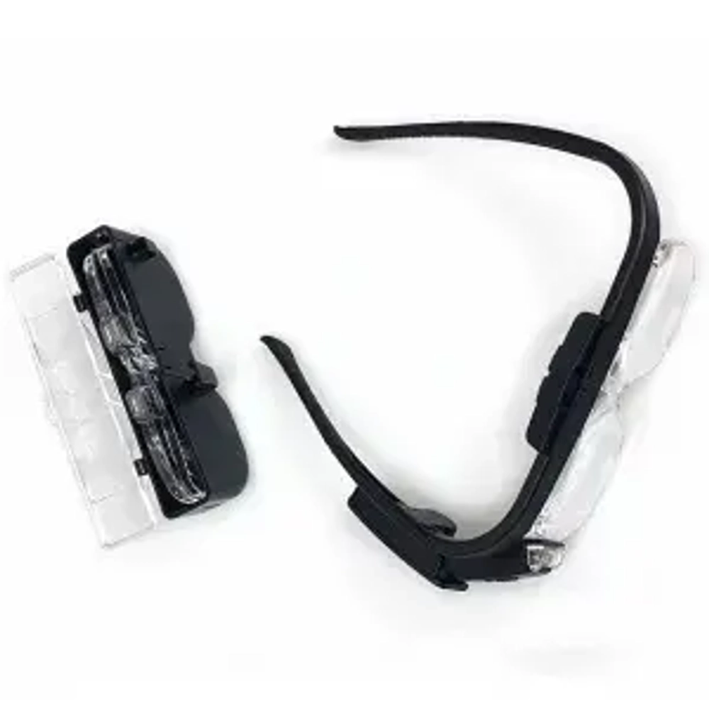 Лупа Kromatech налобная 1,5/2/2,5/3,5/4/4,5x, аккумуляторная, с подсветкой (2 LED) 11642DC