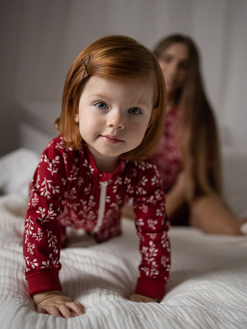 Комбинезон на манжетах Mjölk Снежные веточки, с рукавом реглан