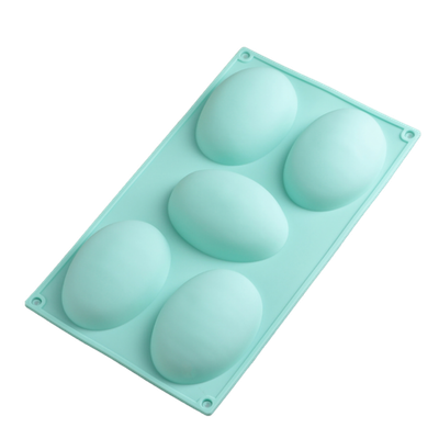 Форма для выпечки Доляна «Яйцо», 30×17,5 см, 5 ячеек (10×7×3,5 см), цвет МИКС