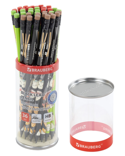 Карандаш ч/г HB "Japan food" с ластиком, корпус в ассорт. (STAFF)