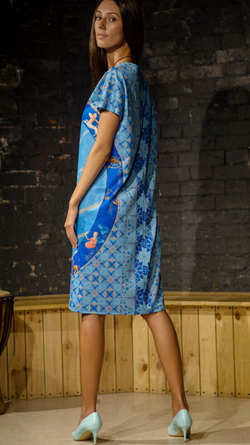 Платье "Свойства вещей", по мотивам миниатюры из "Книги о свойствах вещей" Варфоломея Английского, конец XIII века