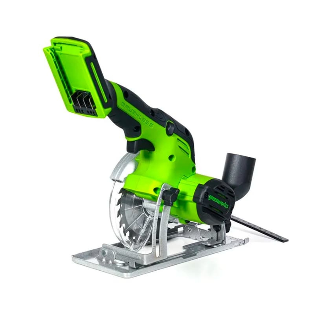 Циркулярная мини пила аккумуляторная Greenworks Арт. 1501207, 24V, бесщеточная